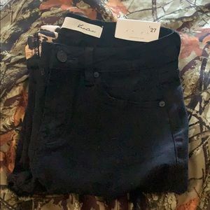 Kancan black Leopard skinny jeans